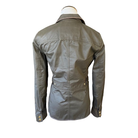 J. Crew Womens Downtown Field Jacket Size XS Army Green Utility Wax Canvas - Picture 6 of 14